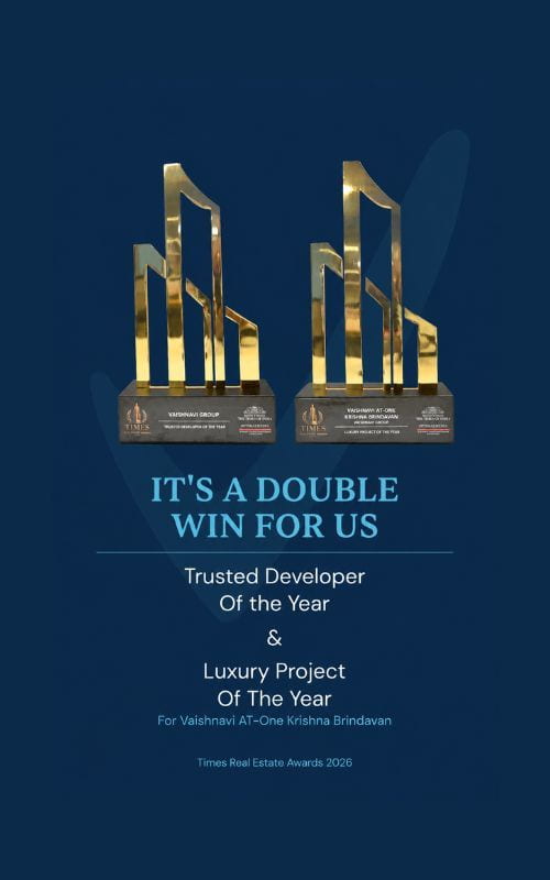 It's a double win for us — Vaishnavi Group award announcement banner