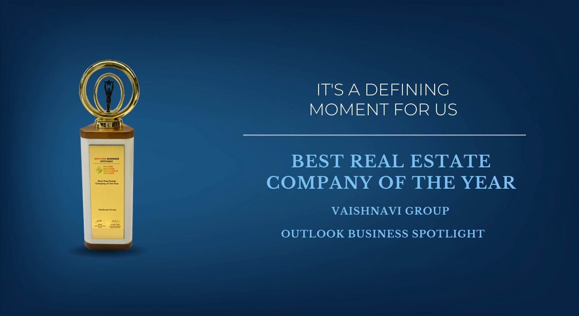 Vaishnavi Group homepage banner