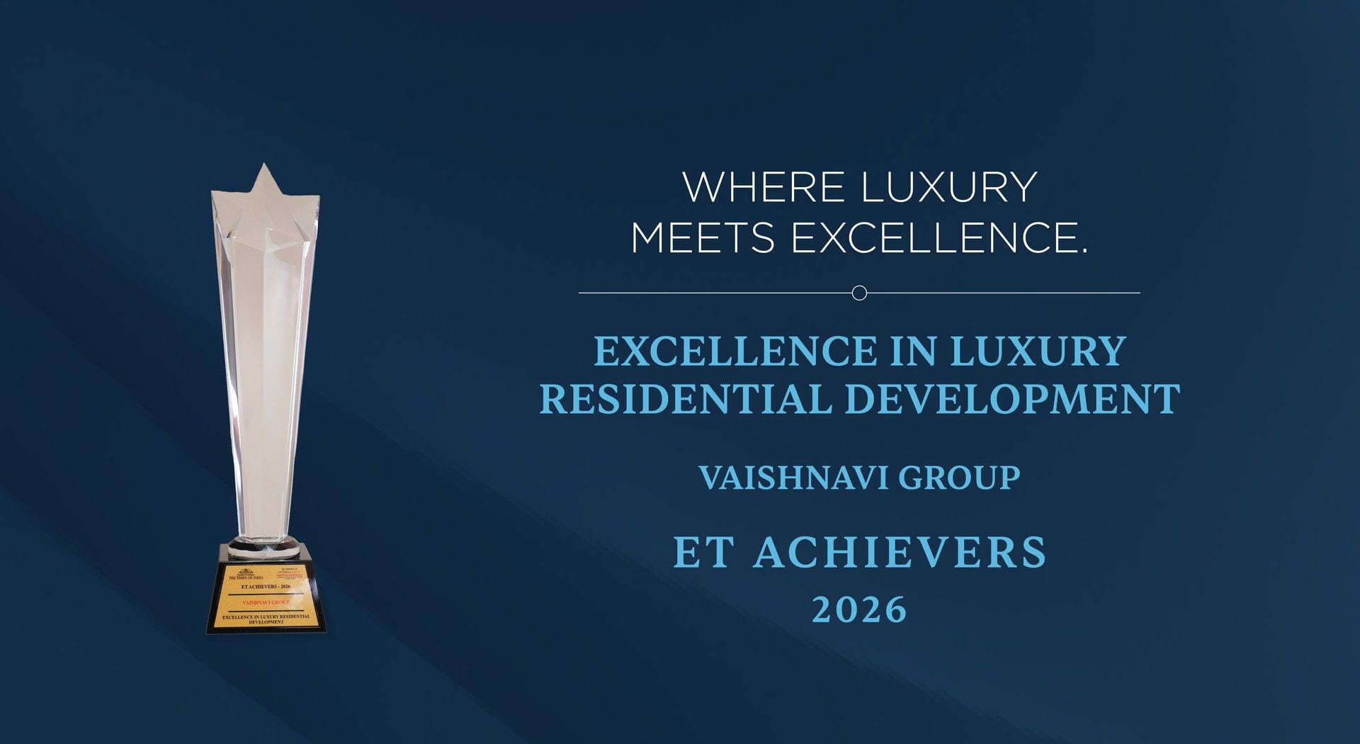 Vaishnavi Group wins Excellence in Luxury Residential Development at ET Achievers 2026