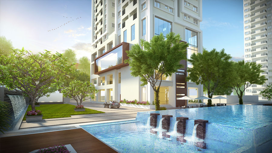 Vaishnavi Gardenia Swimming Pool | Best Real Estate Projects | 1, 2, 3 BHK flats are for sale in Jalahalli West, bengaluru
