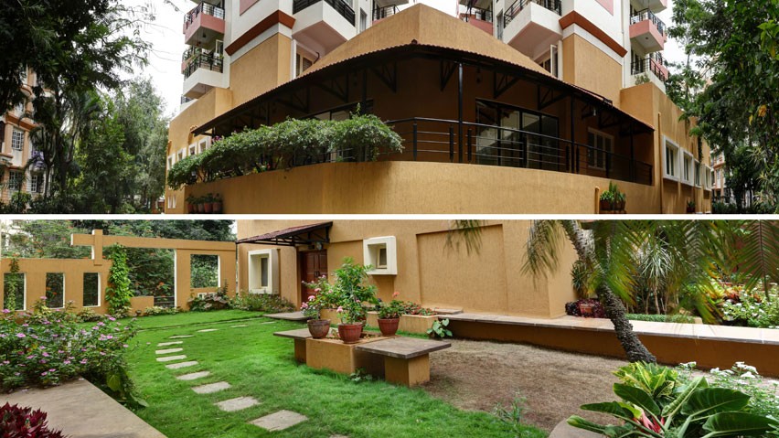 Vaishnavi Paradise garden view | Ready to move 2, 3 BHK spacious flats are available for sale in Jayanagar, bengaluru