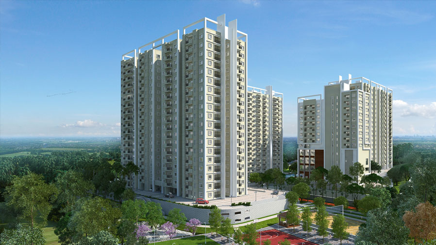 Vaishnavi Gardenia side view | Best Real Estate Projects | 1, 2, 3 BHK flats are for sale in Jalahalli West, bengaluru