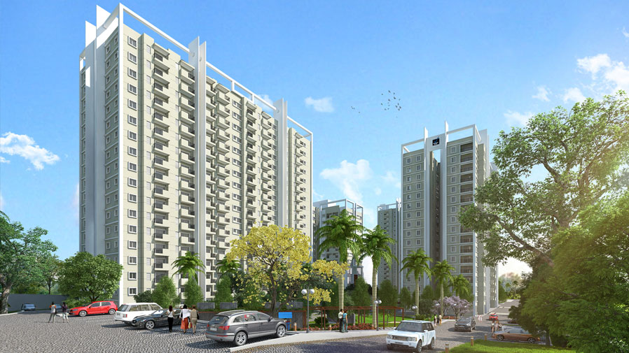 Vaishnavi Gardenia front view daylight | Best Real Estate Projects | 1, 2, 3 BHK flats are for sale in Jalahalli West, bengaluru